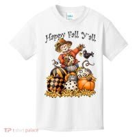 Scarecrow Happy Fall Y'all Pumpkin Thanksgiving Halloween Kids T-Shirt thumb 0