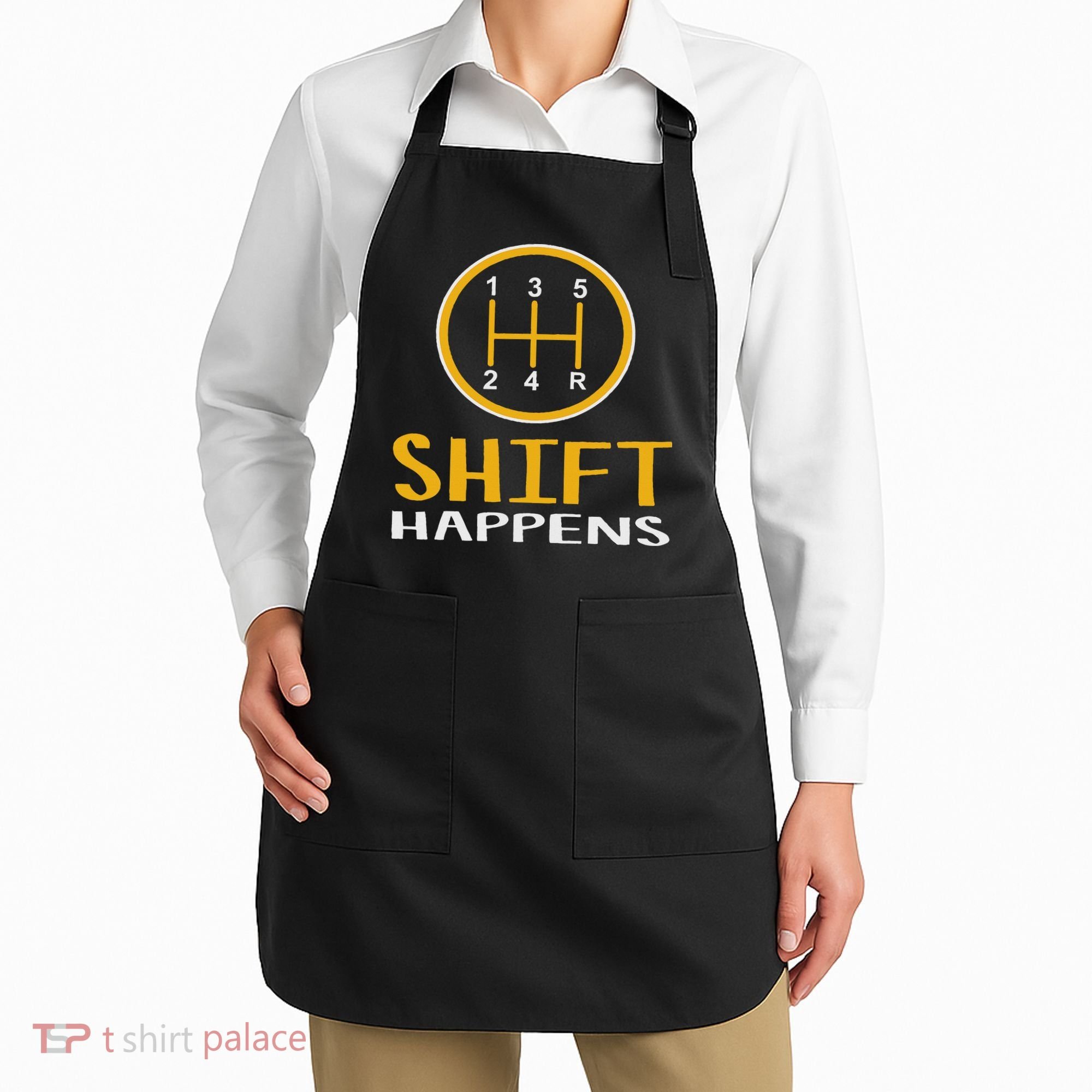 Shift Happens Funny Car Lovers Gift Car Pun Apron