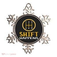 Shift Happens Funny Car Lovers Gift Car Pun Ornament thumb 0