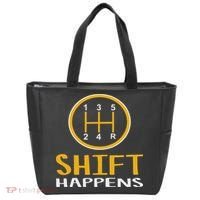 Shift Happens Funny Car Lovers Gift Car Pun Tote Bag thumb 0
