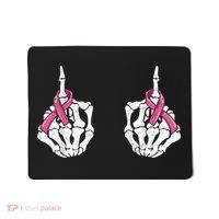 Skeleton Hand Fuck Cancer Pink Funny Breast Cancer Awareness  Mousepad thumb 0