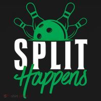 Split Happens Funny Bowling Team Bowler Pin Humor Gift Doggie Tank thumb 4