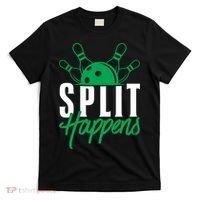Split Happens Funny Bowling Team Bowler Pin Humor Gift T-Shirt thumb 0