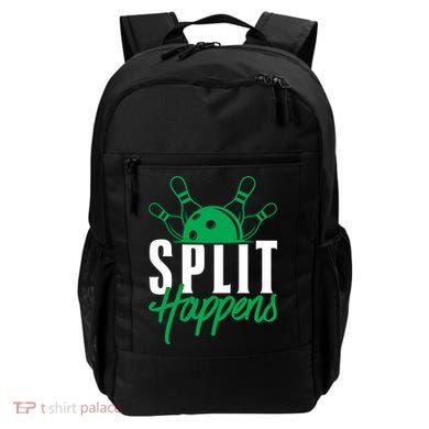 Split Happens Funny Bowling Team Bowler Pin Humor Gift Backpack