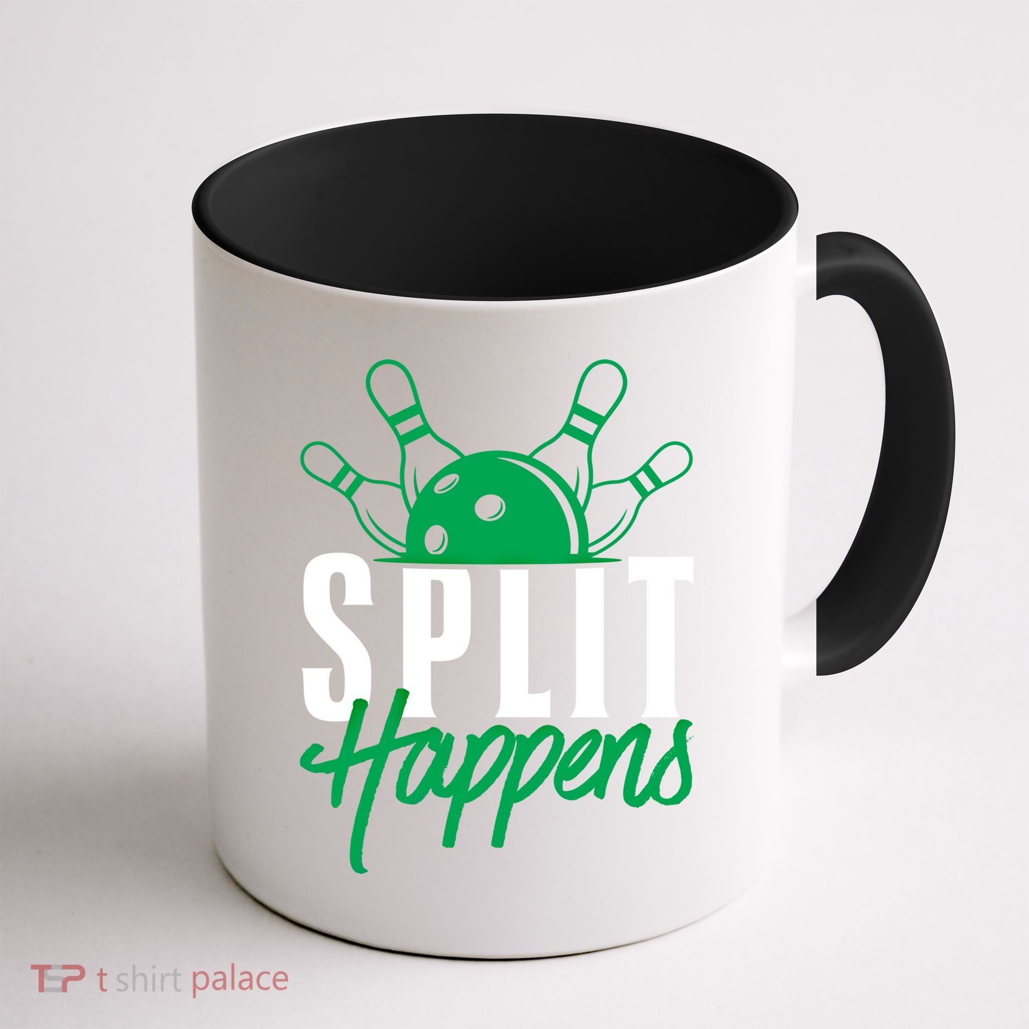 Split Happens Funny Bowling Team Bowler Pin Humor Gift Coffee Mug