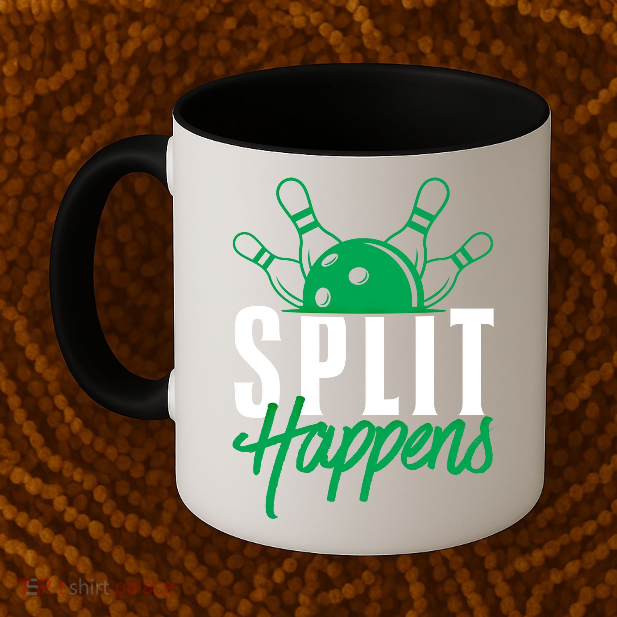 Split Happens Funny Bowling Team Bowler Pin Humor Gift Coffee Mug