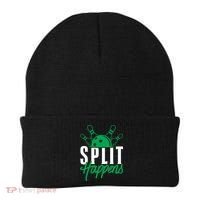 Split Happens Funny Bowling Team Bowler Pin Humor Gift Beanie thumb 0