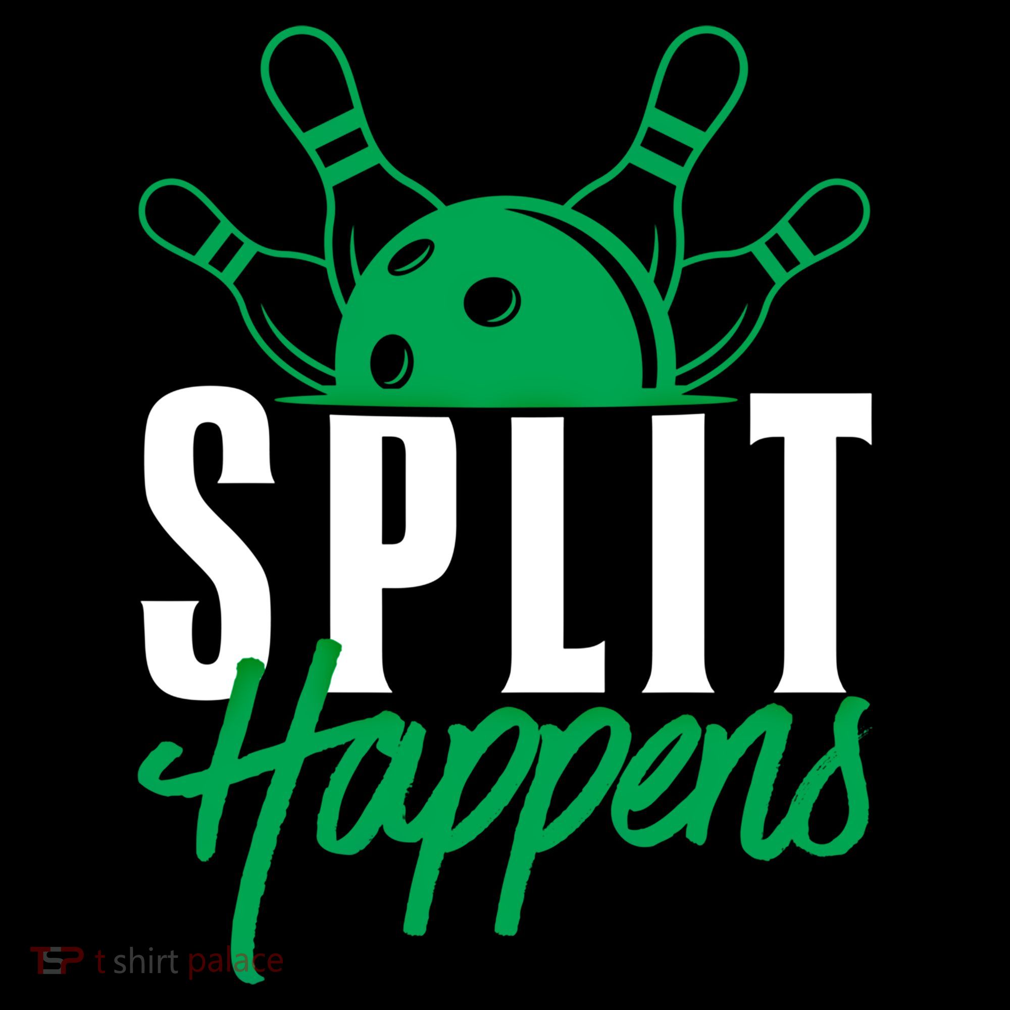 Split Happens Funny Bowling Team Bowler Pin Humor Gift Mousepad