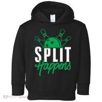 Split Happens Funny Bowling Team Bowler Pin Humor Gift Toddler Hoodie thumb 0