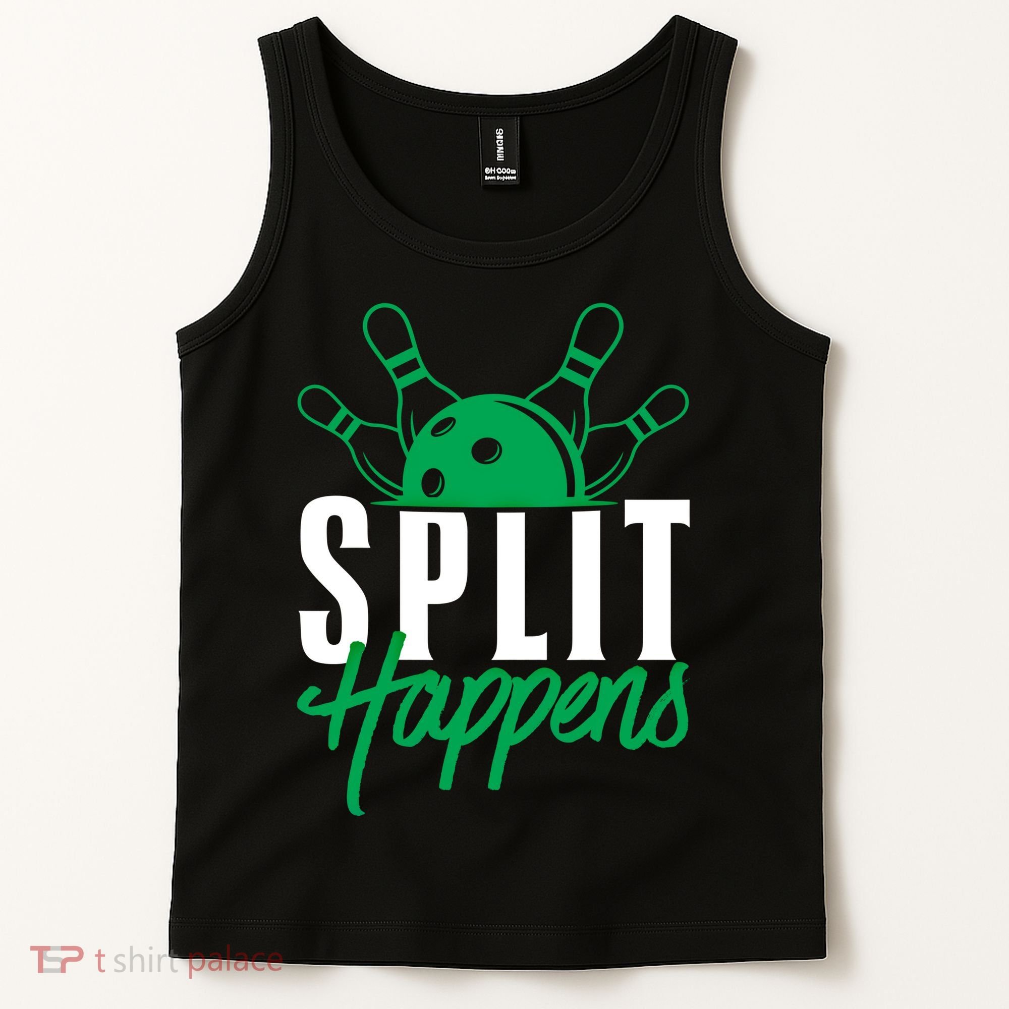 Split Happens Funny Bowling Team Bowler Pin Humor Gift Tank Top