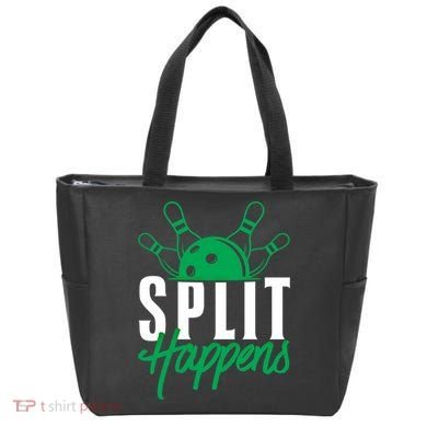 Split Happens Funny Bowling Team Bowler Pin Humor Gift Tote Bag
