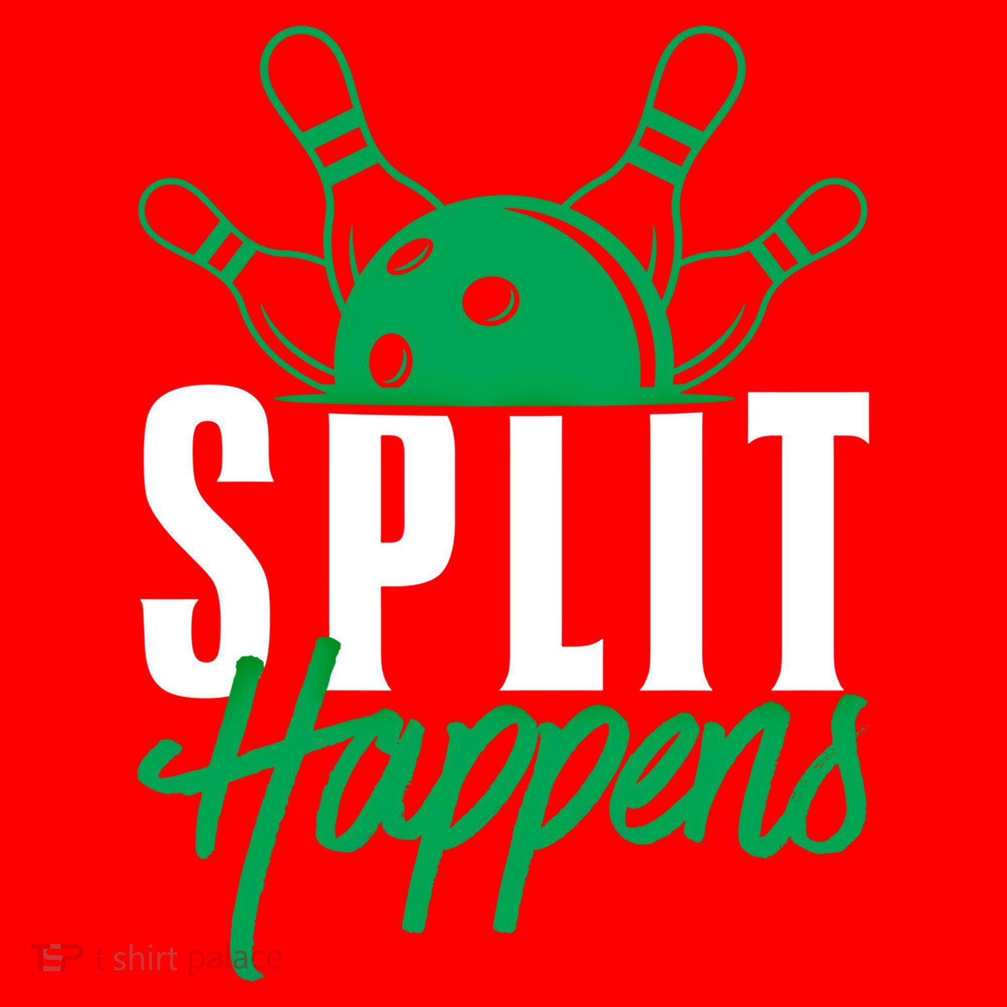 Split Happens Funny Bowling Team Bowler Pin Humor Gift Santa Hat