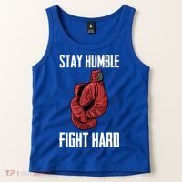 Stay Humble Fight Hard Boxing Gloves Boxer Gift Tank Top thumb 2