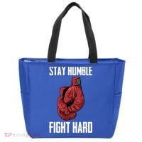 Stay Humble Fight Hard Boxing Gloves Boxer Gift Tote Bag thumb 0