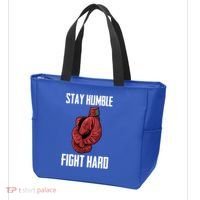 Stay Humble Fight Hard Boxing Gloves Boxer Gift Tote Bag thumb 3