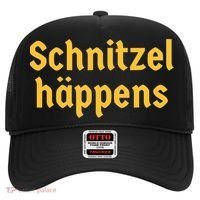 Schnitzel Happens Funny German Beer Oktoberfest Hat thumb 0