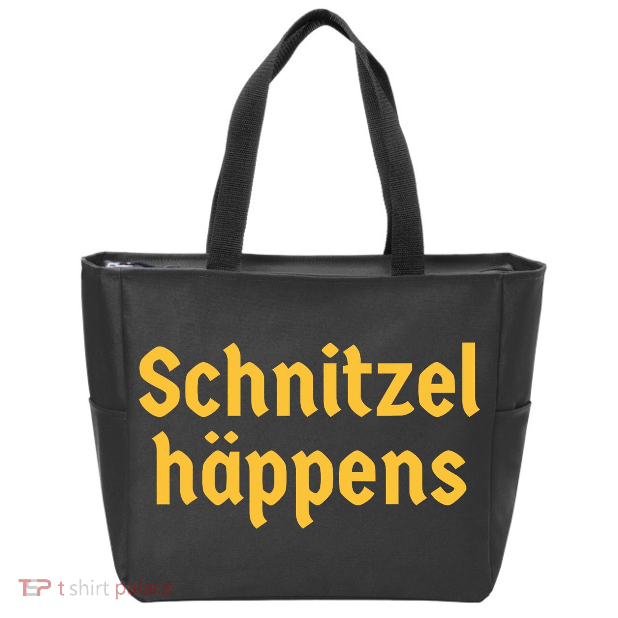 Schnitzel Happens Funny German Beer Oktoberfest Tote Bag