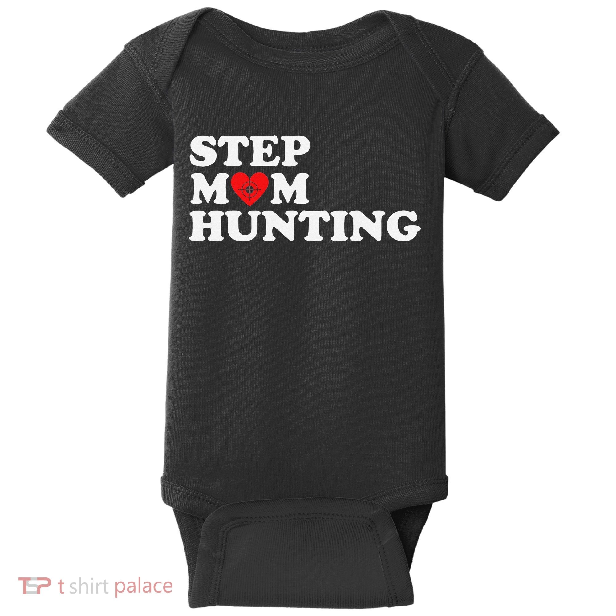 Stepmom Hunting Funny Joke Saying  Baby Bodysuit