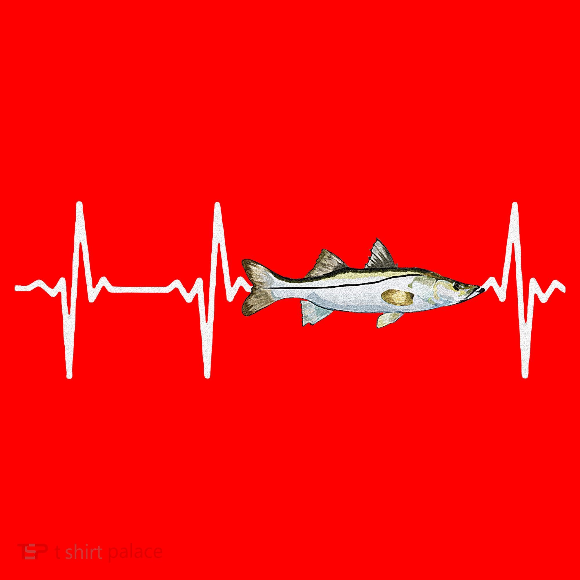 Snook Heartbeat For Saltwater Fish Fishing Lovers Santa Hat