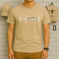 Snook Heartbeat For Saltwater Fish Fishing Lovers T-Shirt thumb 6