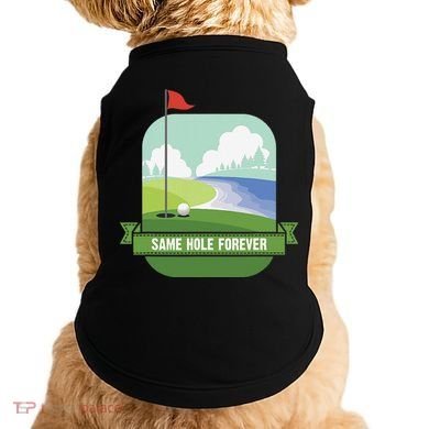 Same Hole Forever Funny Golf Bachelor Party Pre Wedding Doggie Tank