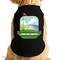 Same Hole Forever Funny Golf Bachelor Party Pre Wedding Doggie Tank thumb 0