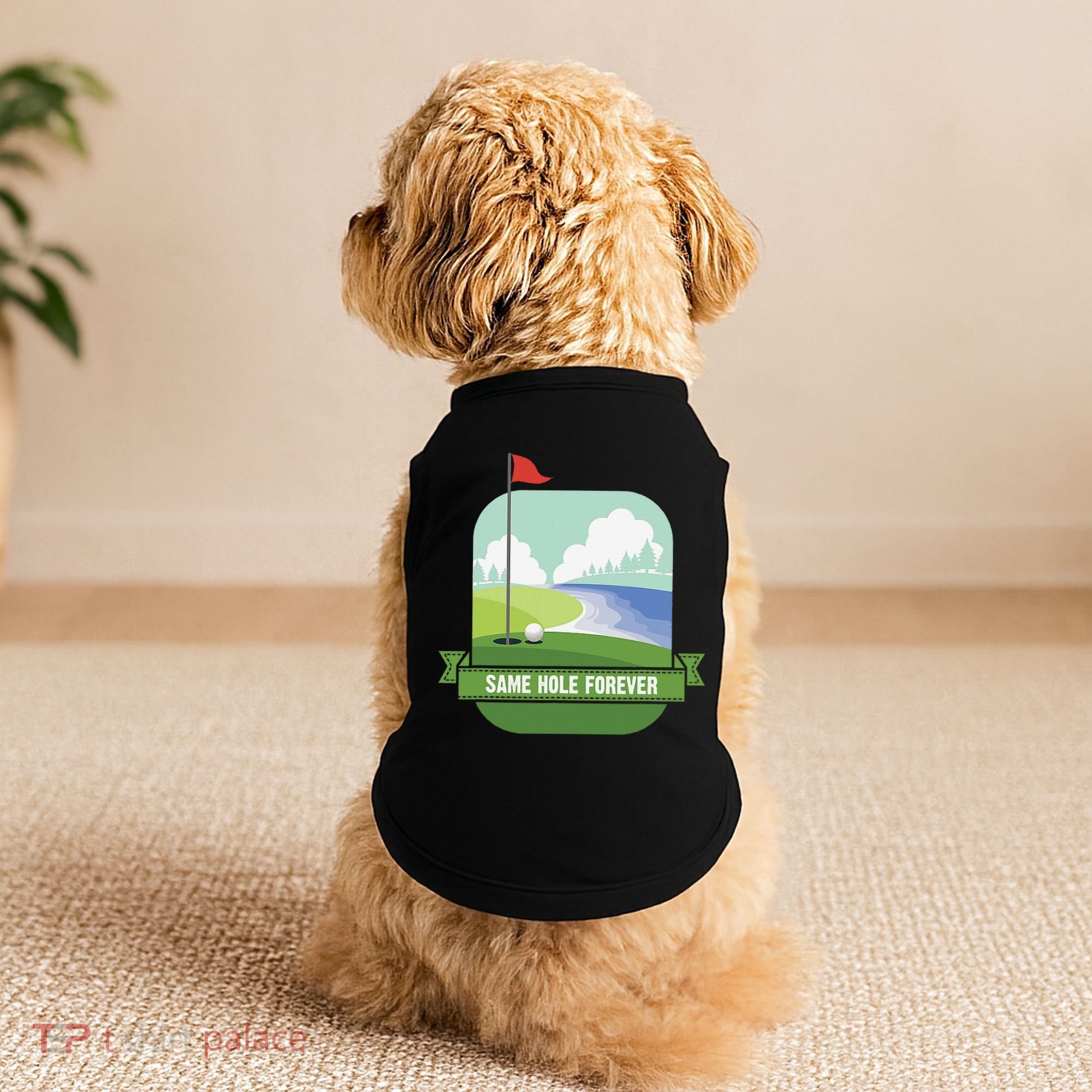 Same Hole Forever Funny Golf Bachelor Party Pre Wedding Doggie Tank