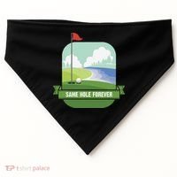 Same Hole Forever Funny Golf Bachelor Party Pre Wedding USA-Made Doggie Bandana thumb 0