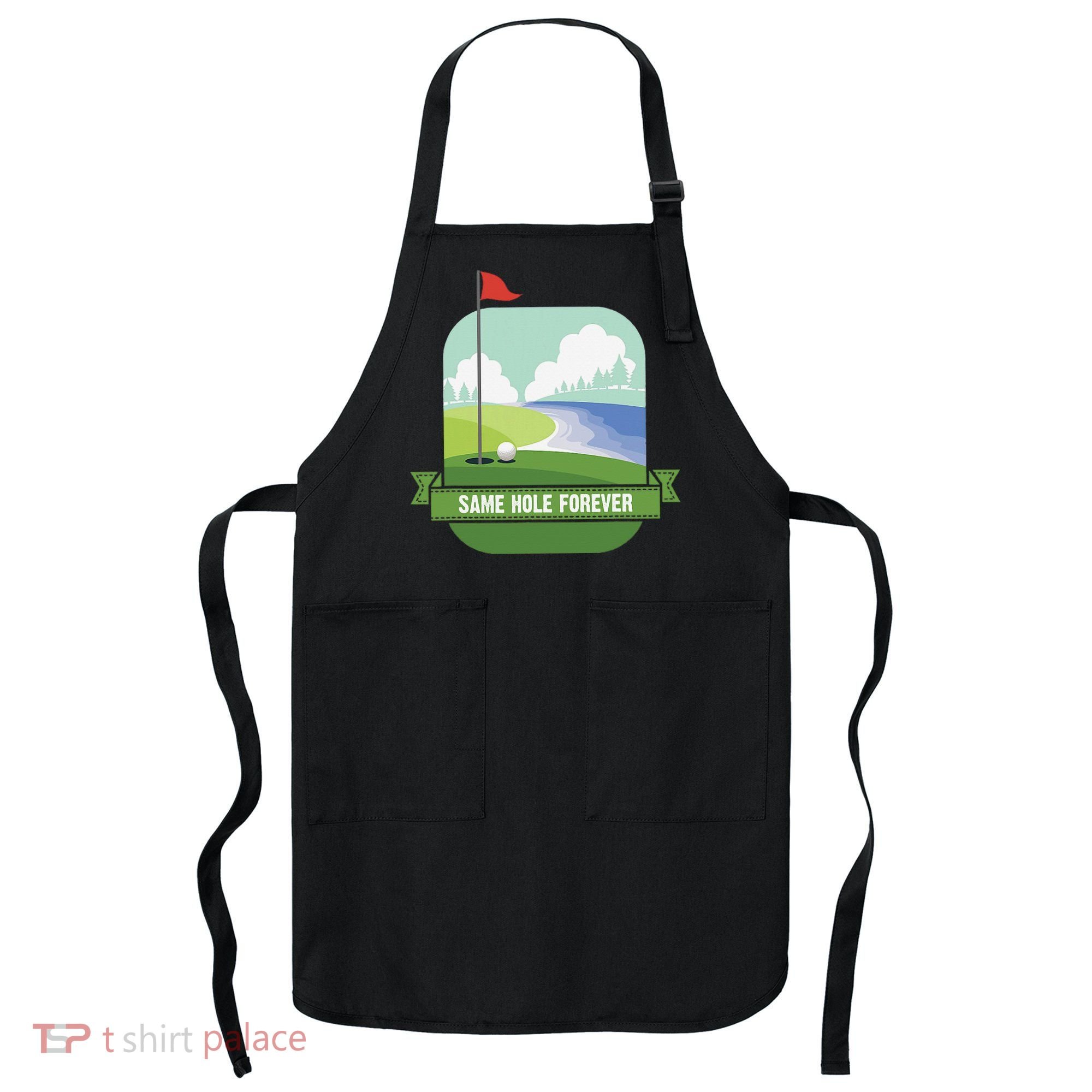 Same Hole Forever Funny Golf Bachelor Party Pre Wedding Apron