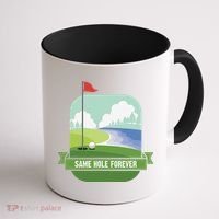 Same Hole Forever Funny Golf Bachelor Party Pre Wedding Coffee Mug thumb 1