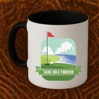 Same Hole Forever Funny Golf Bachelor Party Pre Wedding Coffee Mug thumb 2