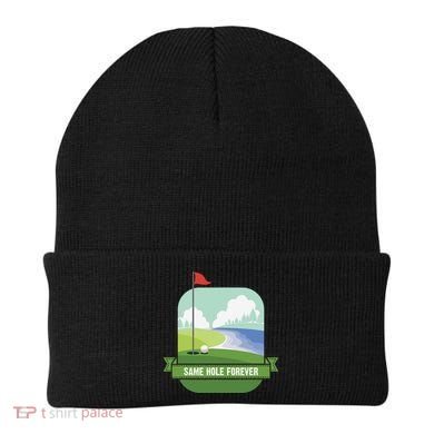 Same Hole Forever Funny Golf Bachelor Party Pre Wedding Beanie