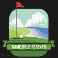 Same Hole Forever Funny Golf Bachelor Party Pre Wedding Women's Hoodie thumb 2