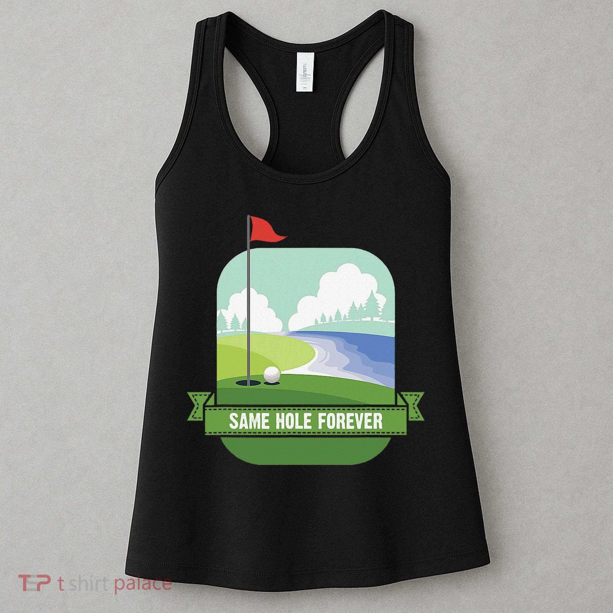 Same Hole Forever Funny Golf Bachelor Party Pre Wedding Women's Tank Top