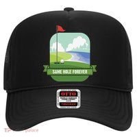Same Hole Forever Funny Golf Bachelor Party Pre Wedding Hat thumb 0