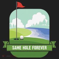 Same Hole Forever Funny Golf Bachelor Party Pre Wedding Golf Towel thumb 3