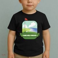Same Hole Forever Funny Golf Bachelor Party Pre Wedding Toddler T-Shirt thumb 2