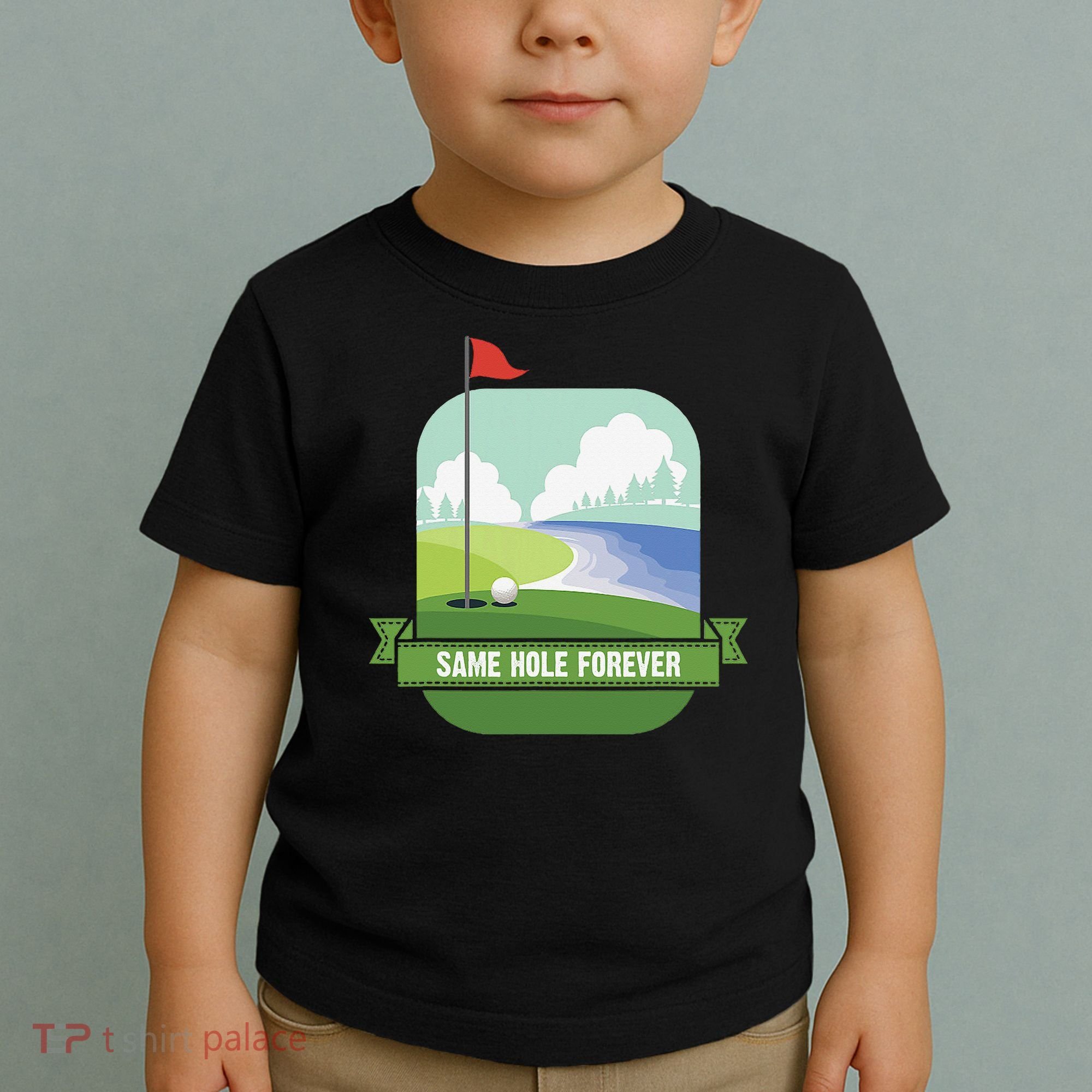 Same Hole Forever Funny Golf Bachelor Party Pre Wedding Toddler T-Shirt