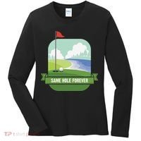 Same Hole Forever Funny Golf Bachelor Party Pre Wedding Women's Long Sleeve Shirt thumb 0