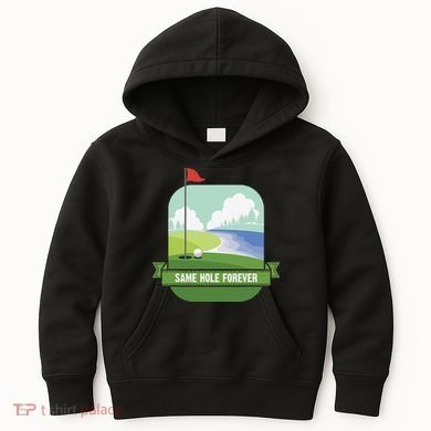 Same Hole Forever Funny Golf Bachelor Party Pre Wedding Kids Hoodie
