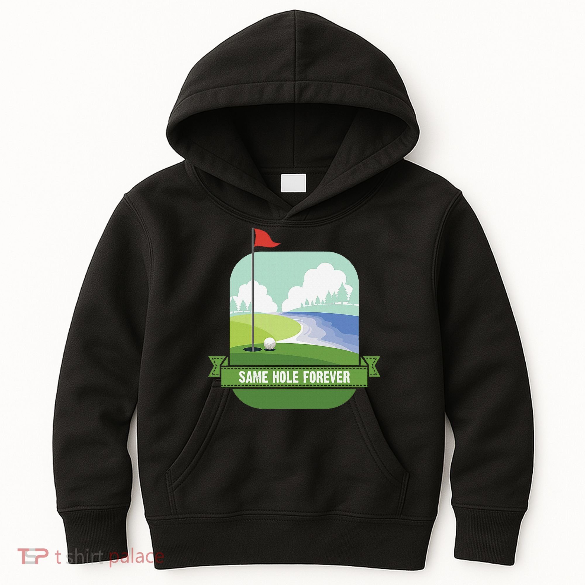 Same Hole Forever Funny Golf Bachelor Party Pre Wedding Kids Hoodie