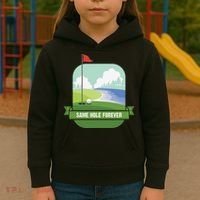 Same Hole Forever Funny Golf Bachelor Party Pre Wedding Kids Hoodie thumb 3