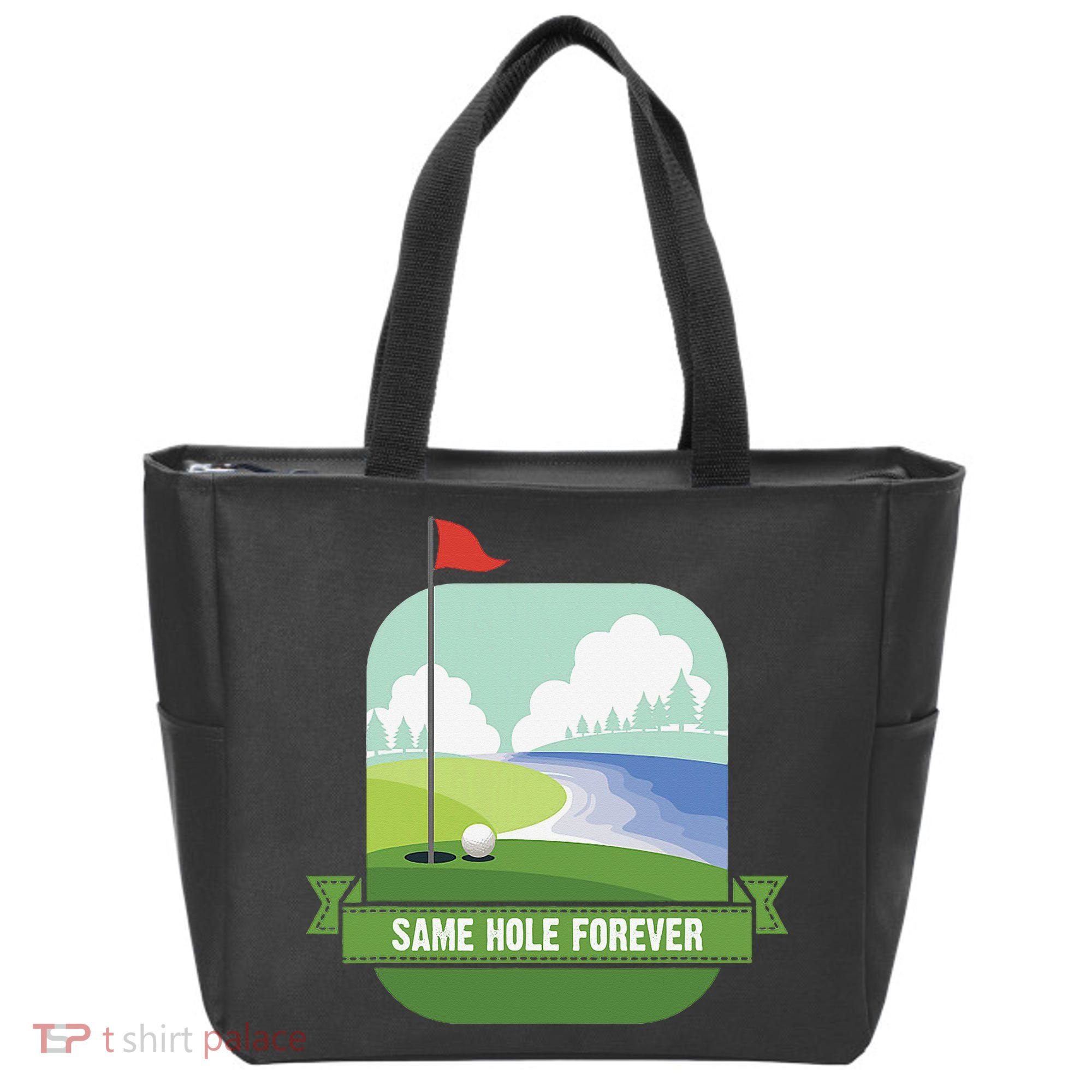 Same Hole Forever Funny Golf Bachelor Party Pre Wedding Tote Bag