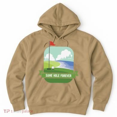 Same Hole Forever Funny Golf Bachelor Party Pre Wedding Hoodie
