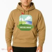 Same Hole Forever Funny Golf Bachelor Party Pre Wedding Hoodie thumb 2