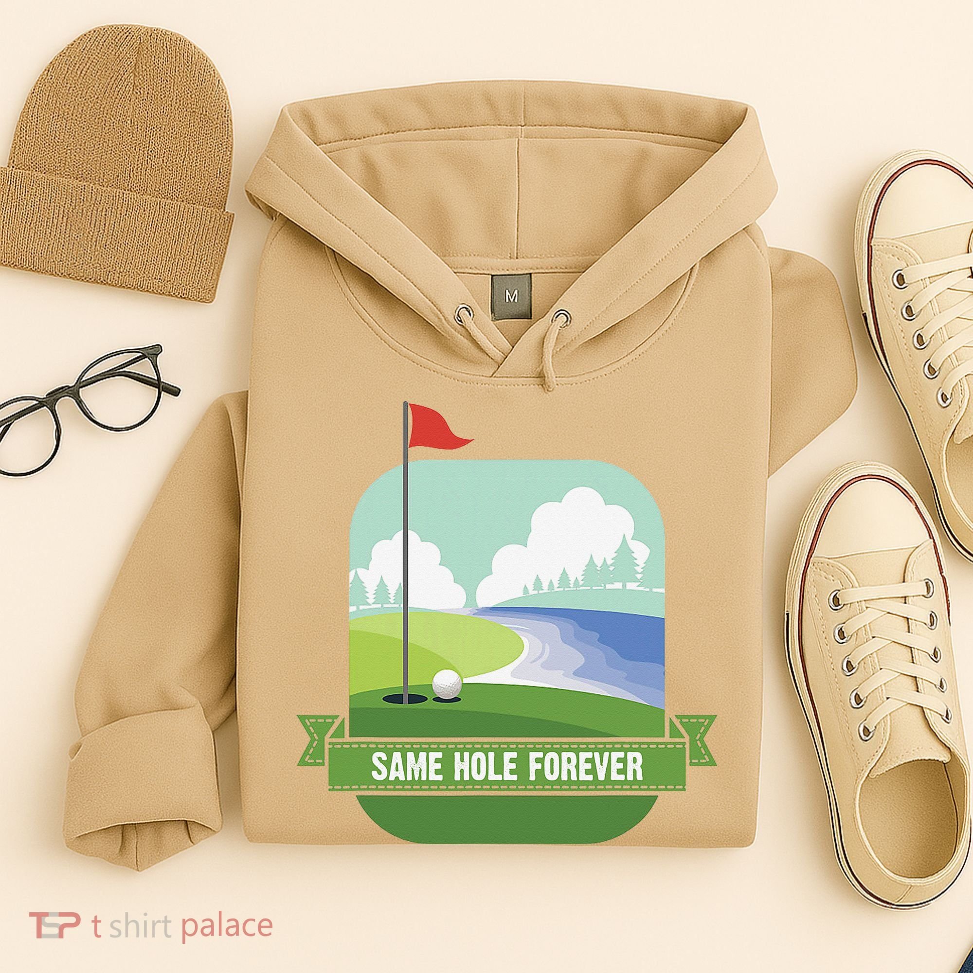 Same Hole Forever Funny Golf Bachelor Party Pre Wedding Hoodie