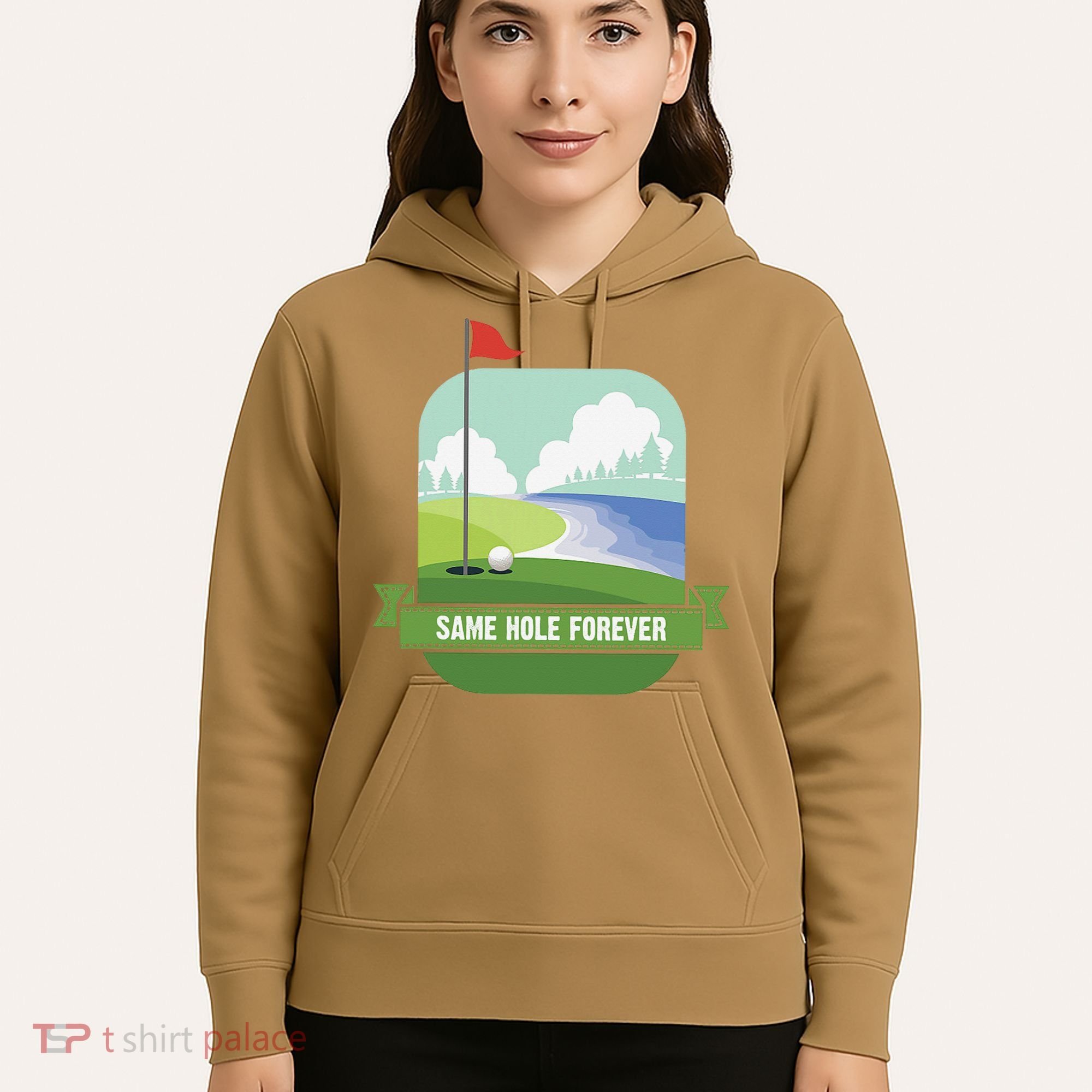 Same Hole Forever Funny Golf Bachelor Party Pre Wedding Hoodie