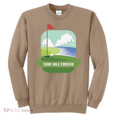 Same Hole Forever Funny Golf Bachelor Party Pre Wedding Sweatshirt
