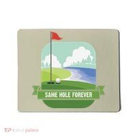 Same Hole Forever Funny Golf Bachelor Party Pre Wedding Mousepad thumb 0