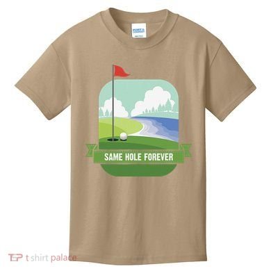 Same Hole Forever Funny Golf Bachelor Party Pre Wedding Kids T-Shirt